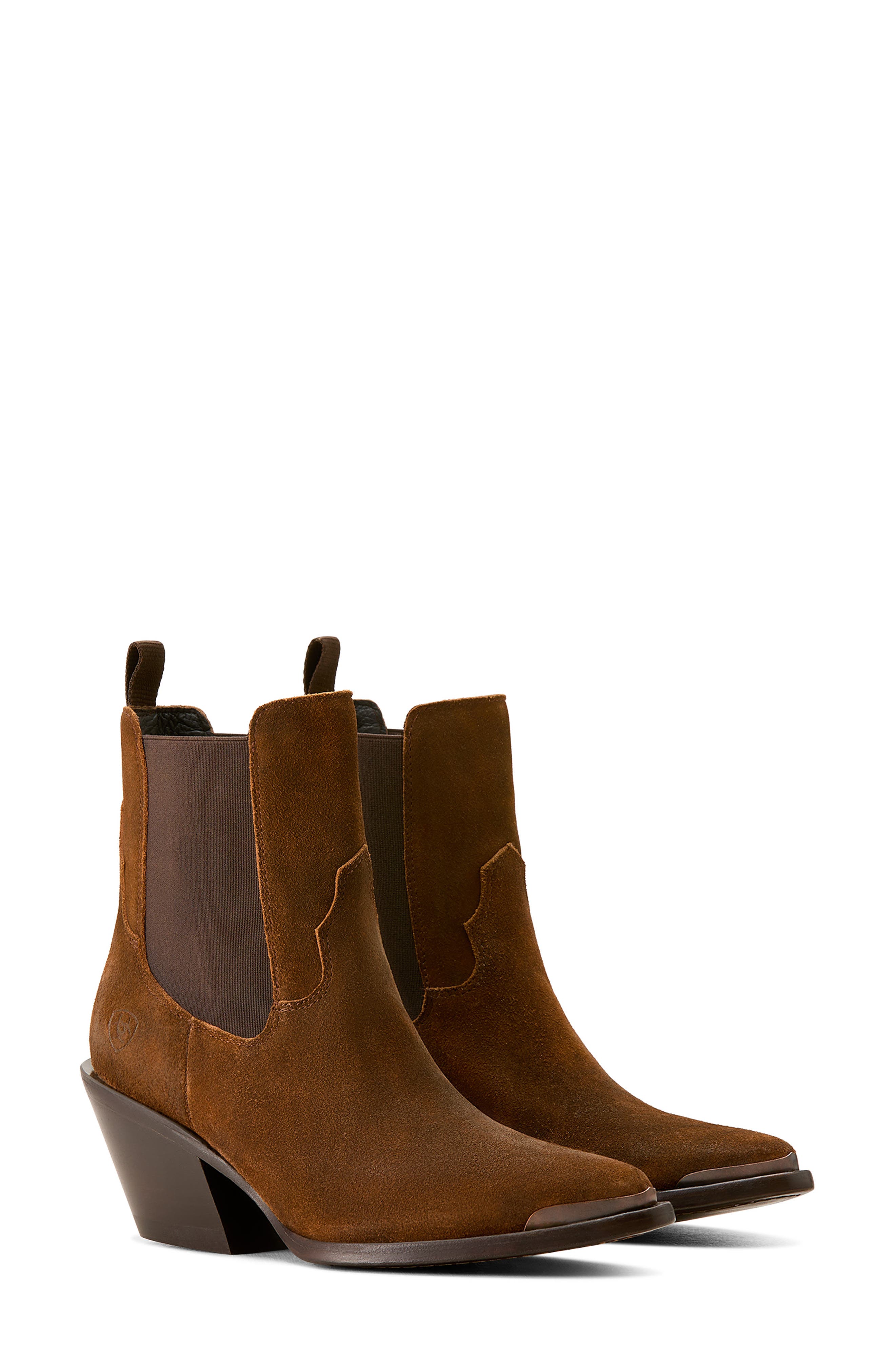 Ariat Shiloh Western Boot, Alternate, color, Dark Ginger Suede