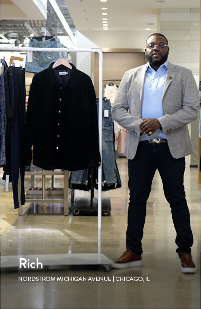 Relaxed Corduroy Button-Up Shirt Jacket, sales video thumbnail