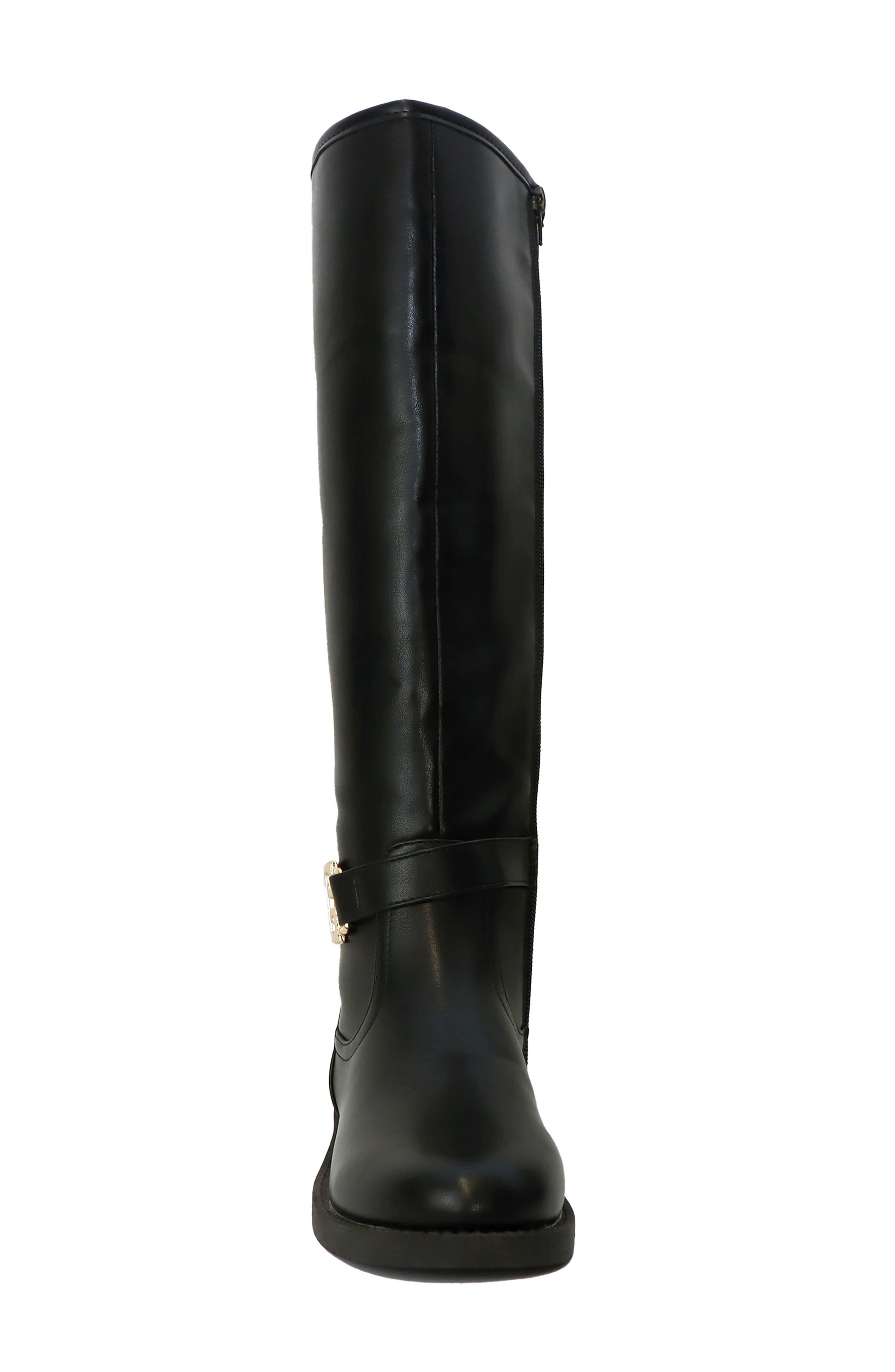 Erin Faux Leather Tall Boot, Alternate, color, BLACK
