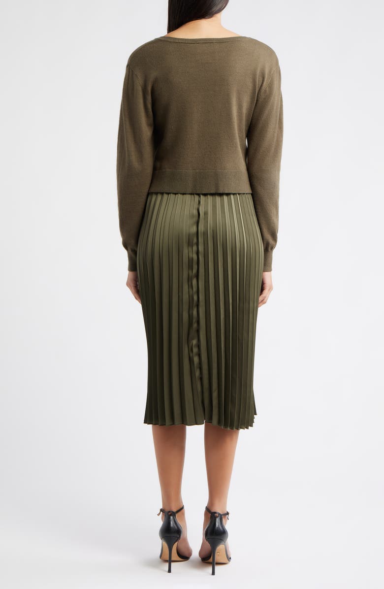 Sam Edelman Pleated Slipdress and Sweater Set, Alternate, color, 