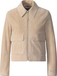 Soia & Kyo Allan Front Zip Suede Jacket