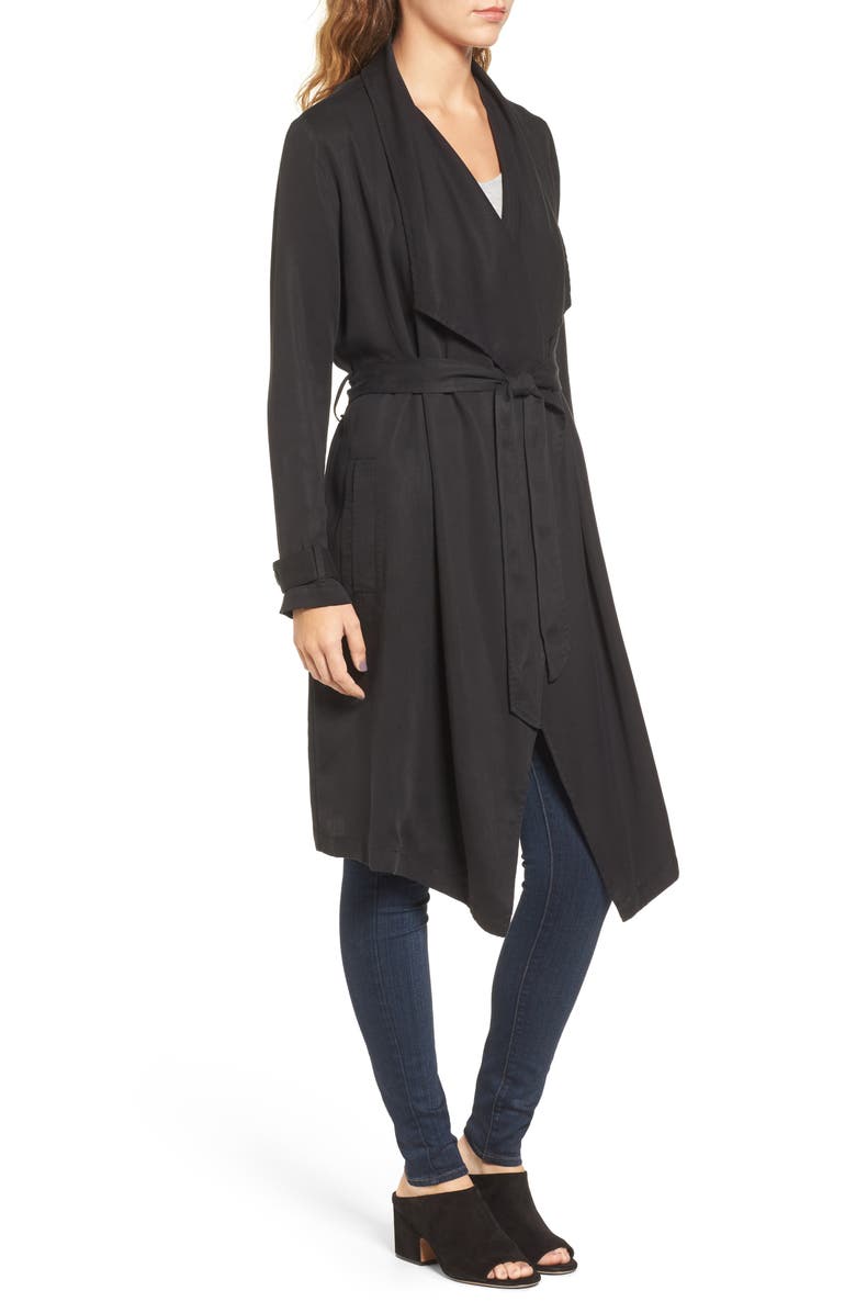 BB Dakota by Steve Madden BB Dakota Barkly Drape Front Trench Coat, Alternate, color, 