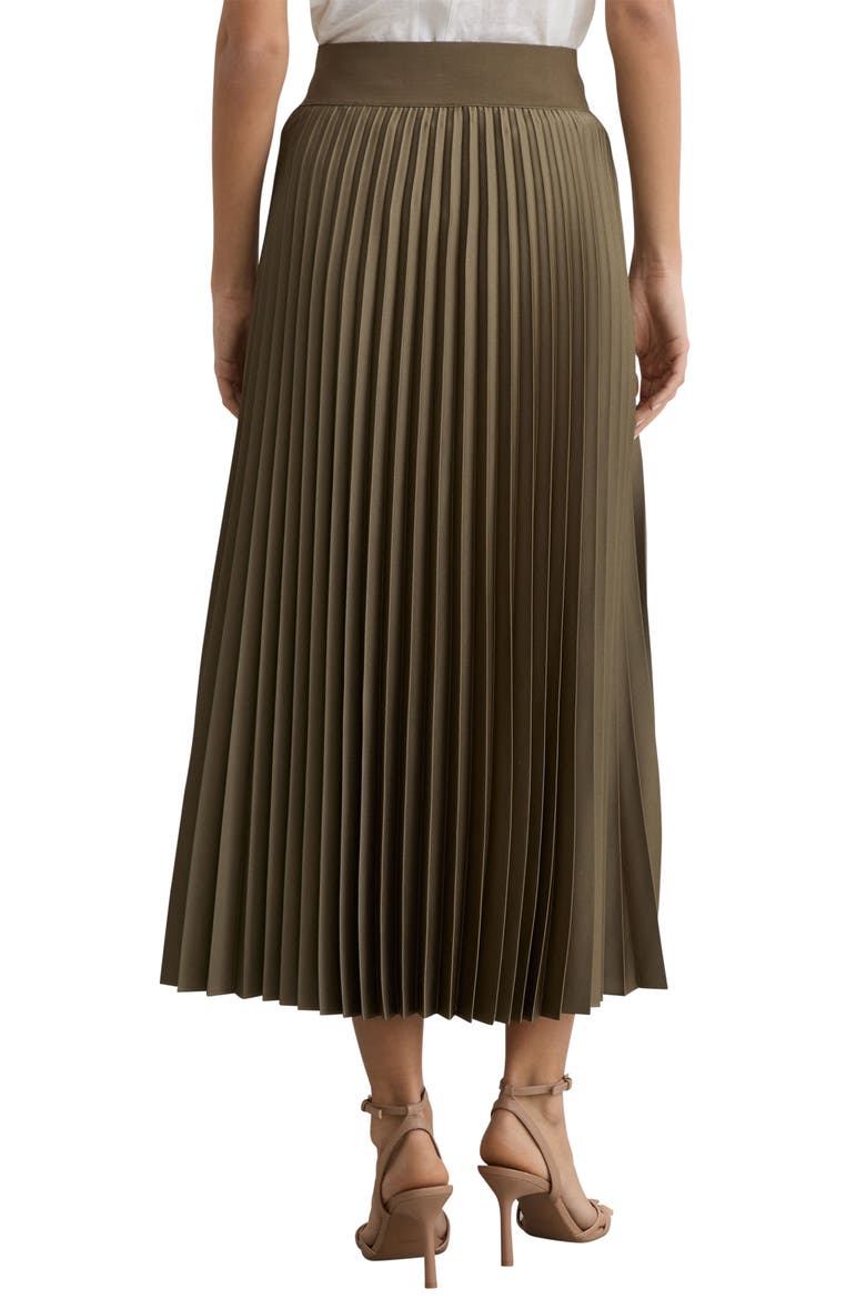 Seren Pleated Midi Skirt, Alternate, color, GREY