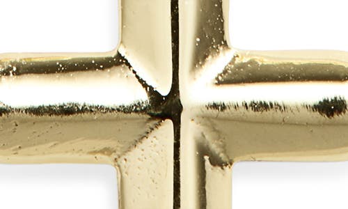 Argento Vivo Carved Cross Necklace In Gold