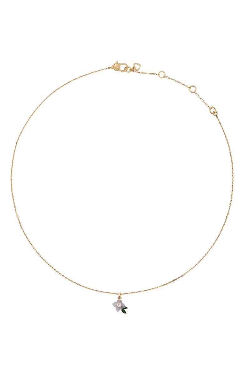 Kate Spade New York appreciate you flower pendant necklace, Alternate, color, 