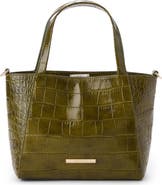 Brahmin Small Mona Croc Embossed Leather Tote