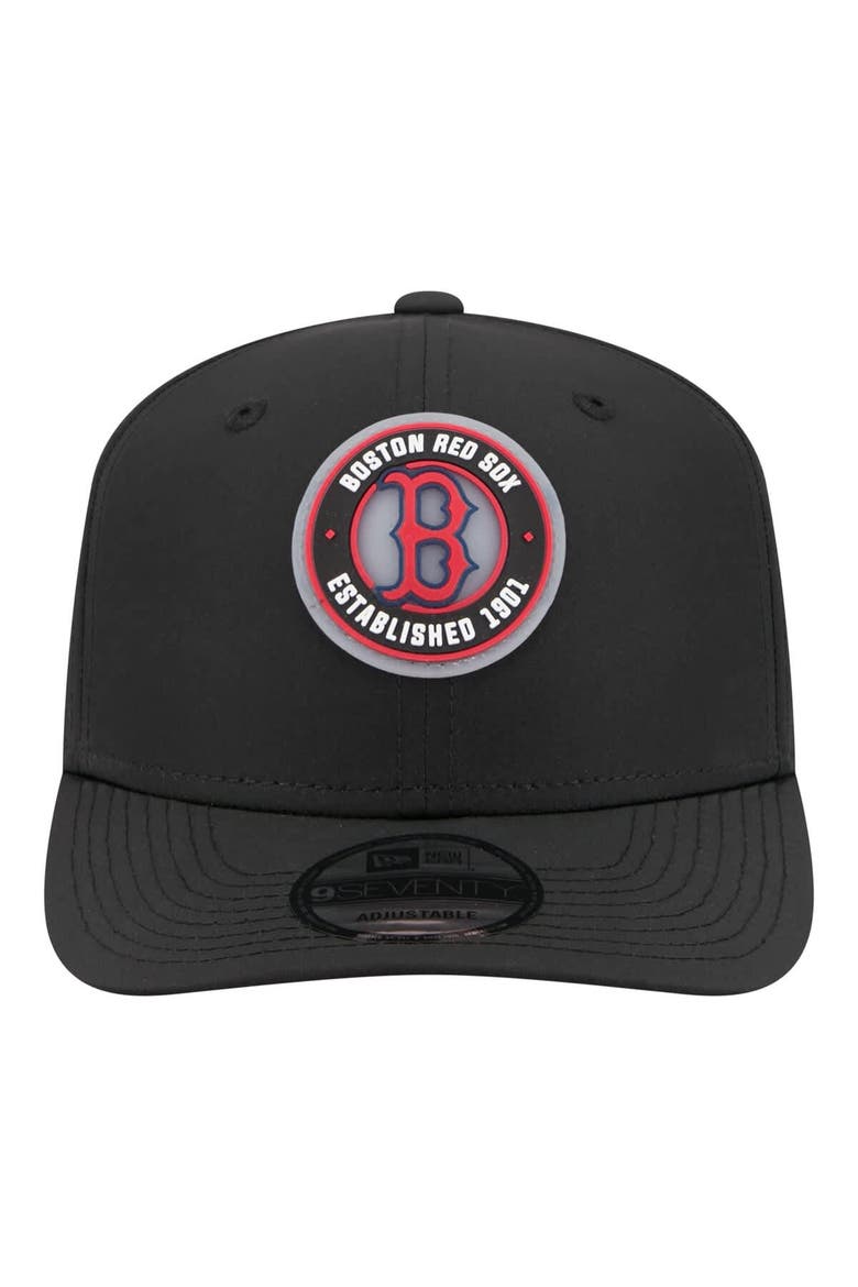 Men's New Era  Black Boston Red Sox Circle 9SEVENTY Adjustable Hat, Alternate, color, Black