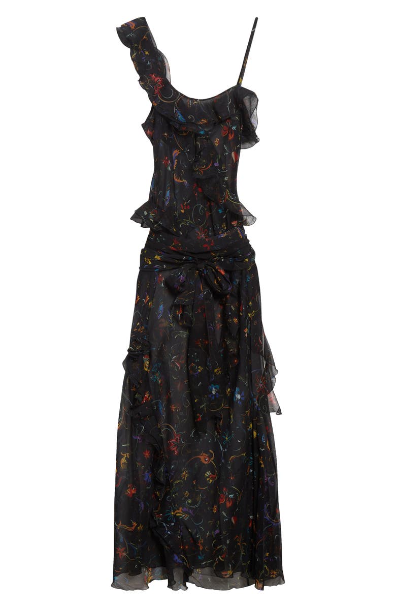 Siedrés Monica Floral Print Tiered Ruffle Chiffon Dress, Alternate, color, 