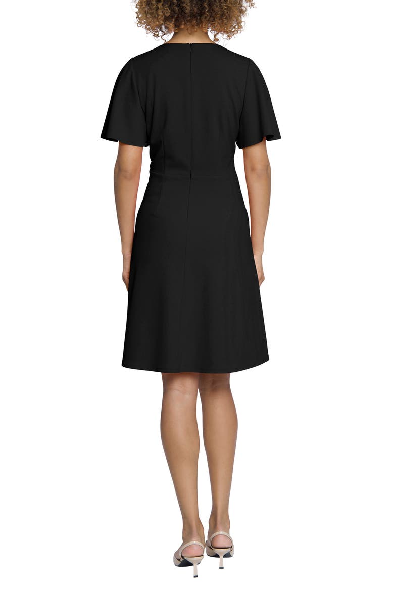 Flutter Sleeve Dress, Alternate, color, BLACK