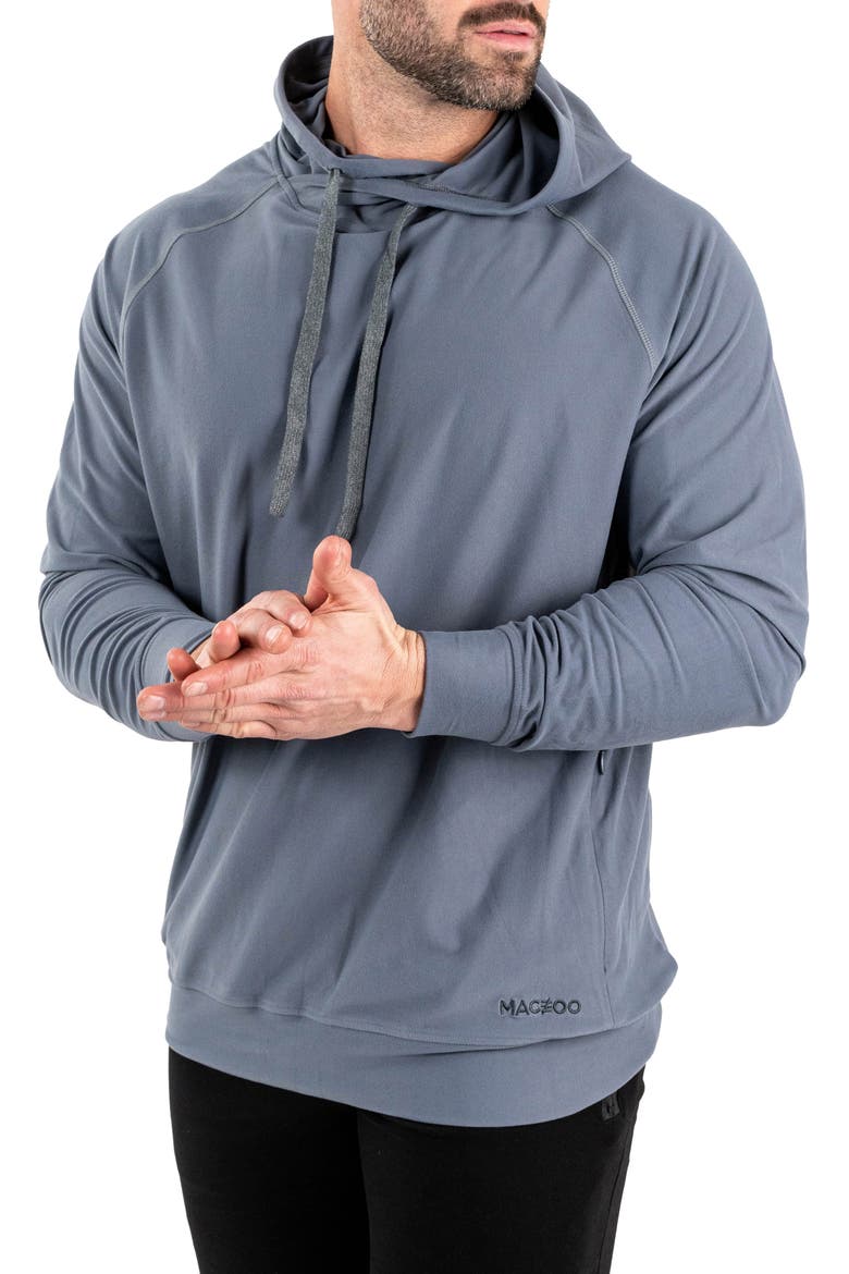 Solid Cotton Hoodie, Alternate, color, GREY