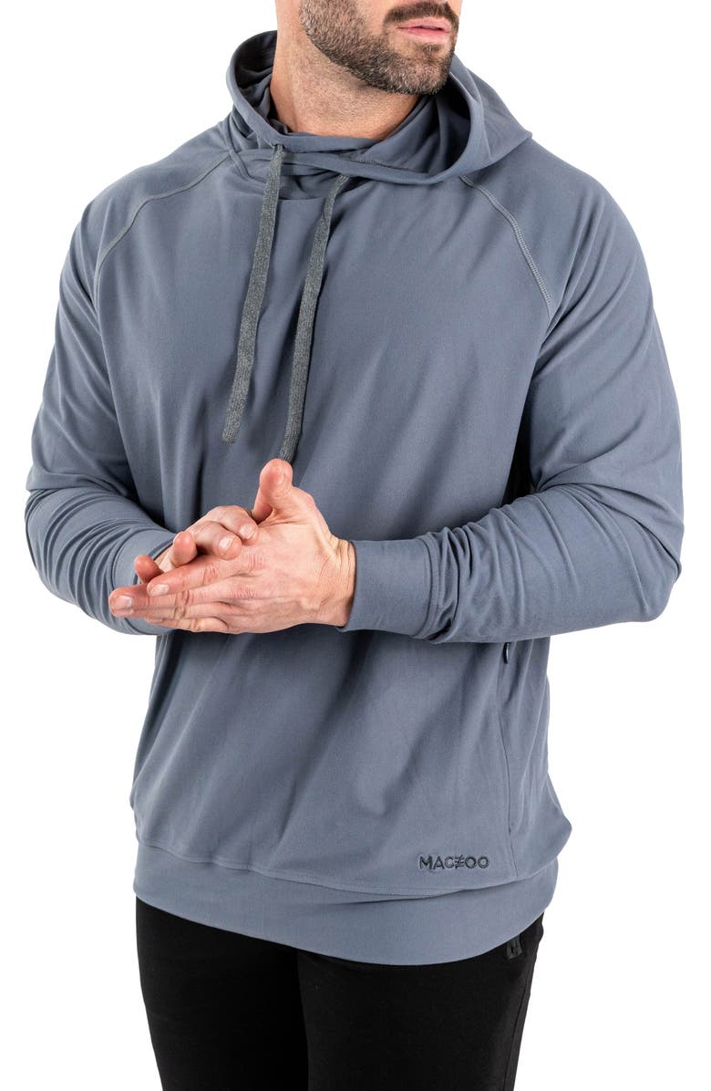 Maceoo Solid Cotton Hoodie, Alternate, color, Grey