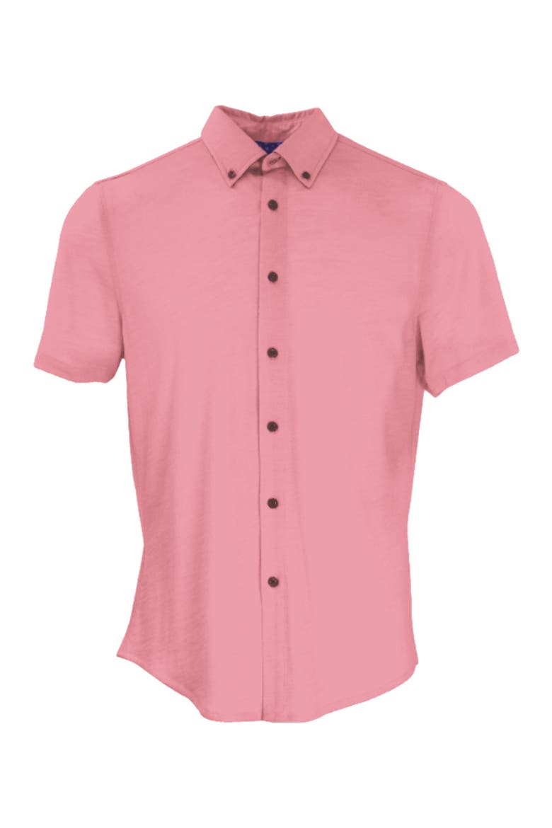 Mens Merino Wool Button-up Shirt, Alternate, color, FRESH PINK