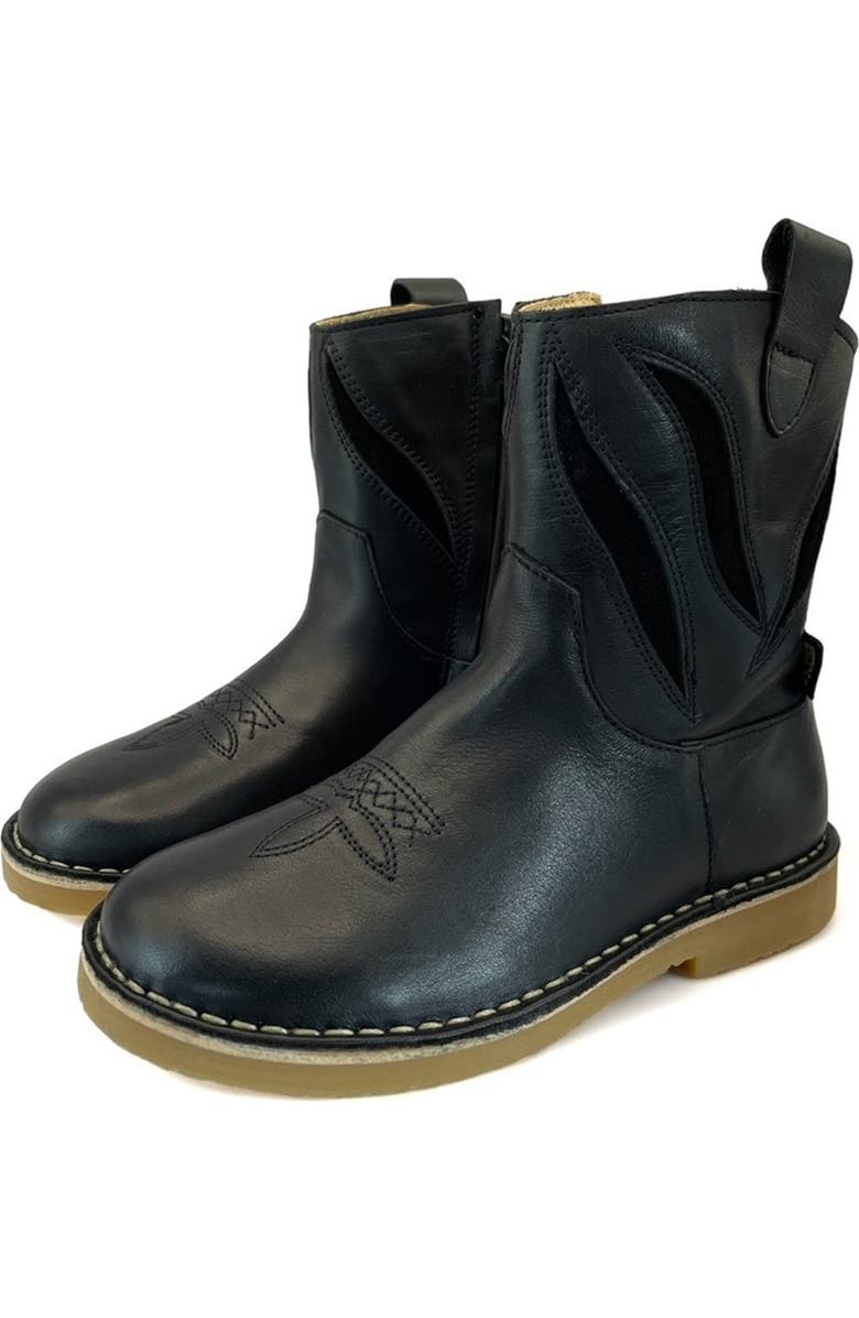 Young Soles Jessie Kids Cowboy Boot, Main, color, Black