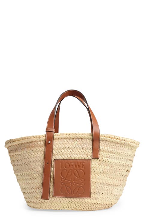 Medium Logo Straw Tote