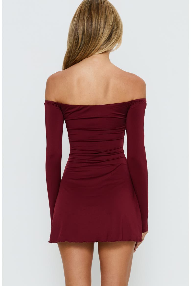 Imeralda Hardware Off the Shoulder Minidress, Alternate, color, RED