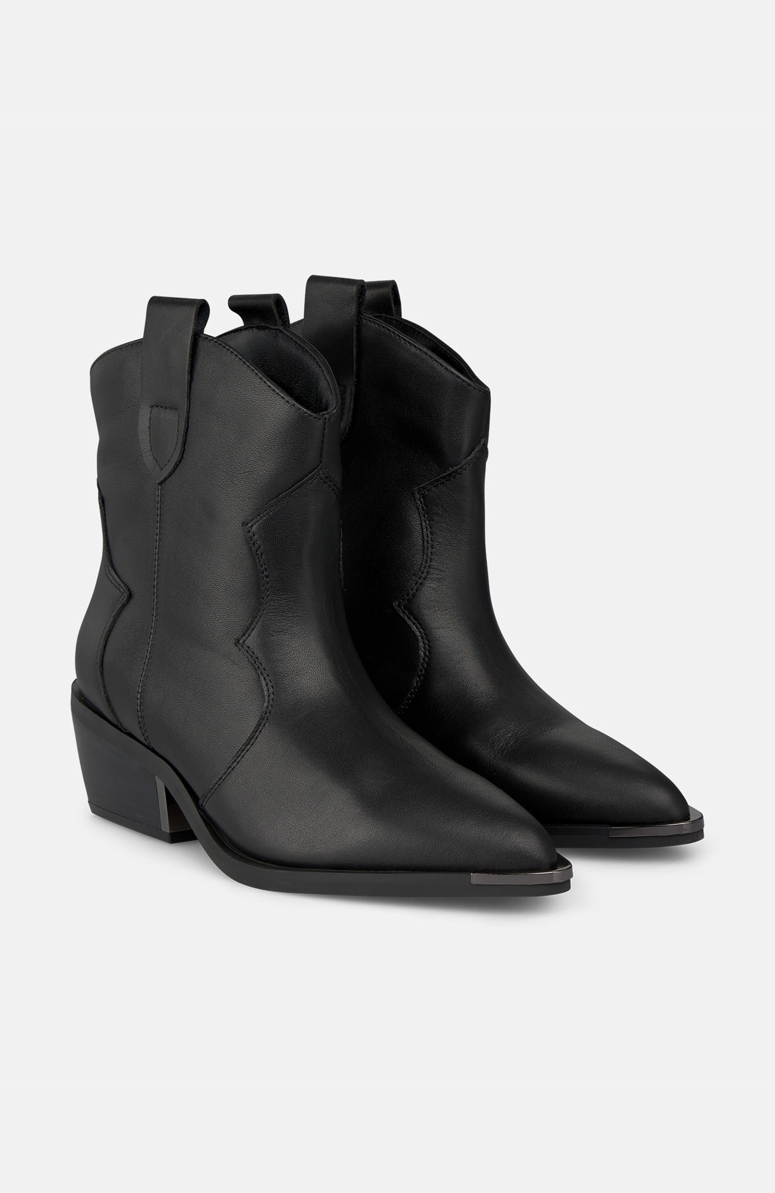 Cowboy Flat Bootie, Main, color, Black