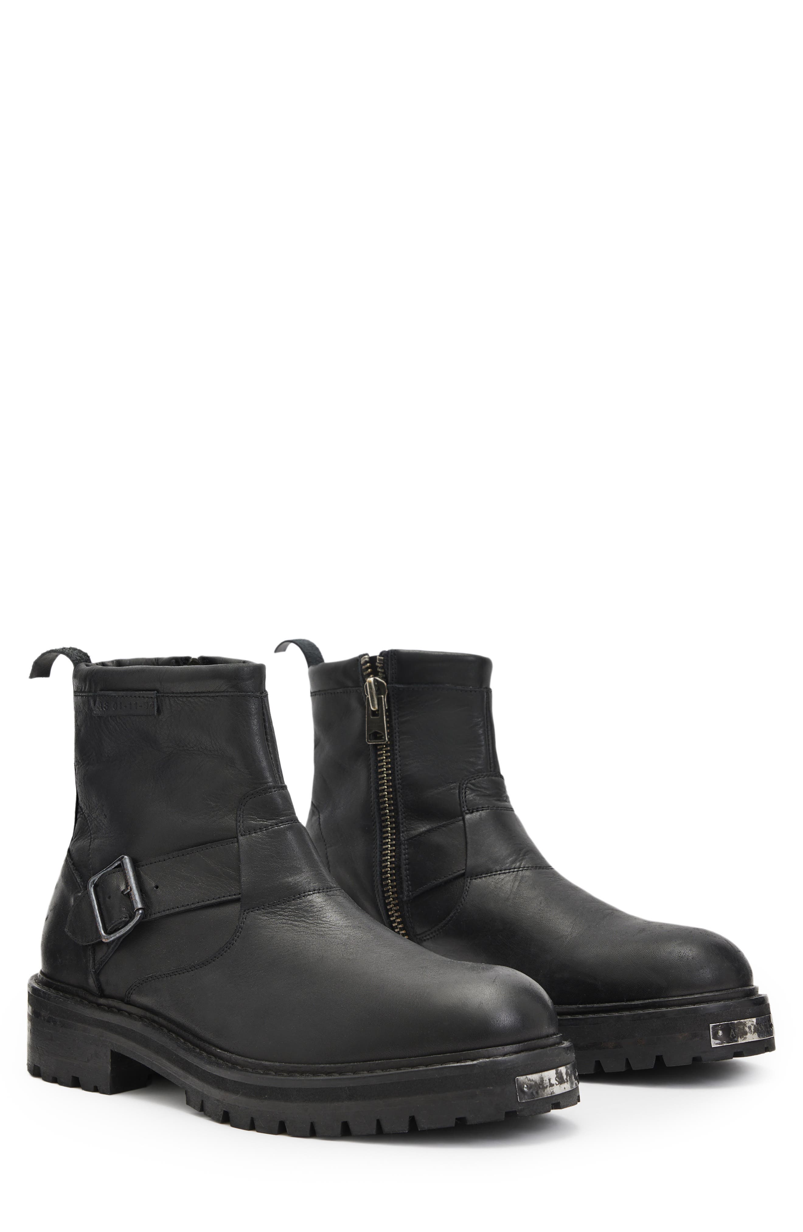 AllSaints Hopper Moto Boot, Main, color, 