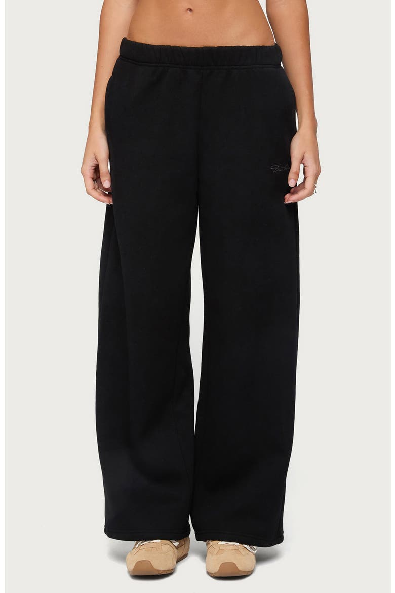 Basic Girl Wide Leg Sweatpants, Main, color, BLACK