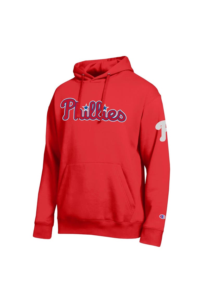 Men's Champion  Red Philadelphia Phillies All Star Wordmark Hoodie, Alternate, color, Red