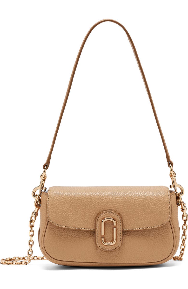 Marc Jacobs The J Marc Clover Pebble Crossbody Bag, Main, color, Camel