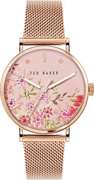 Ted Baker London Phylipa Retro Mesh Strap Watch, 37mm