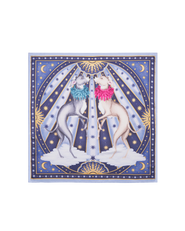 Fable England Catherine Rowe Pet Portraits Whippet Silk Square Scarf