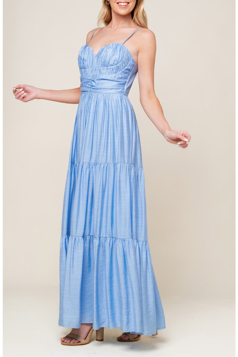 Sweetheart Smocked Maxi Dress, Alternate, color, LIGHT BLUE