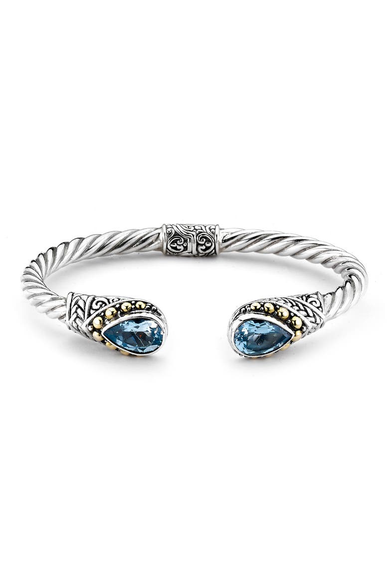 Sterling Silver Bangle, Main, color, BLUE