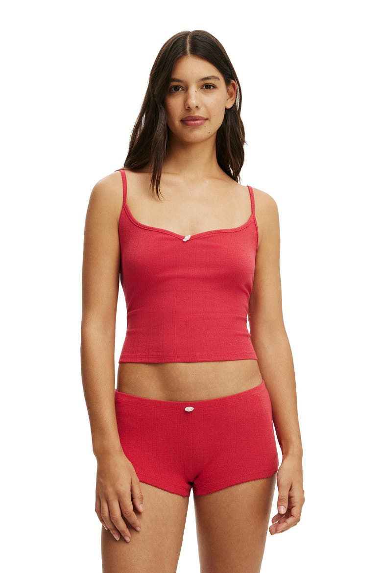 Women's Dreamy Soft Pointelle Micro Short, Alternate, color, Glowberry
