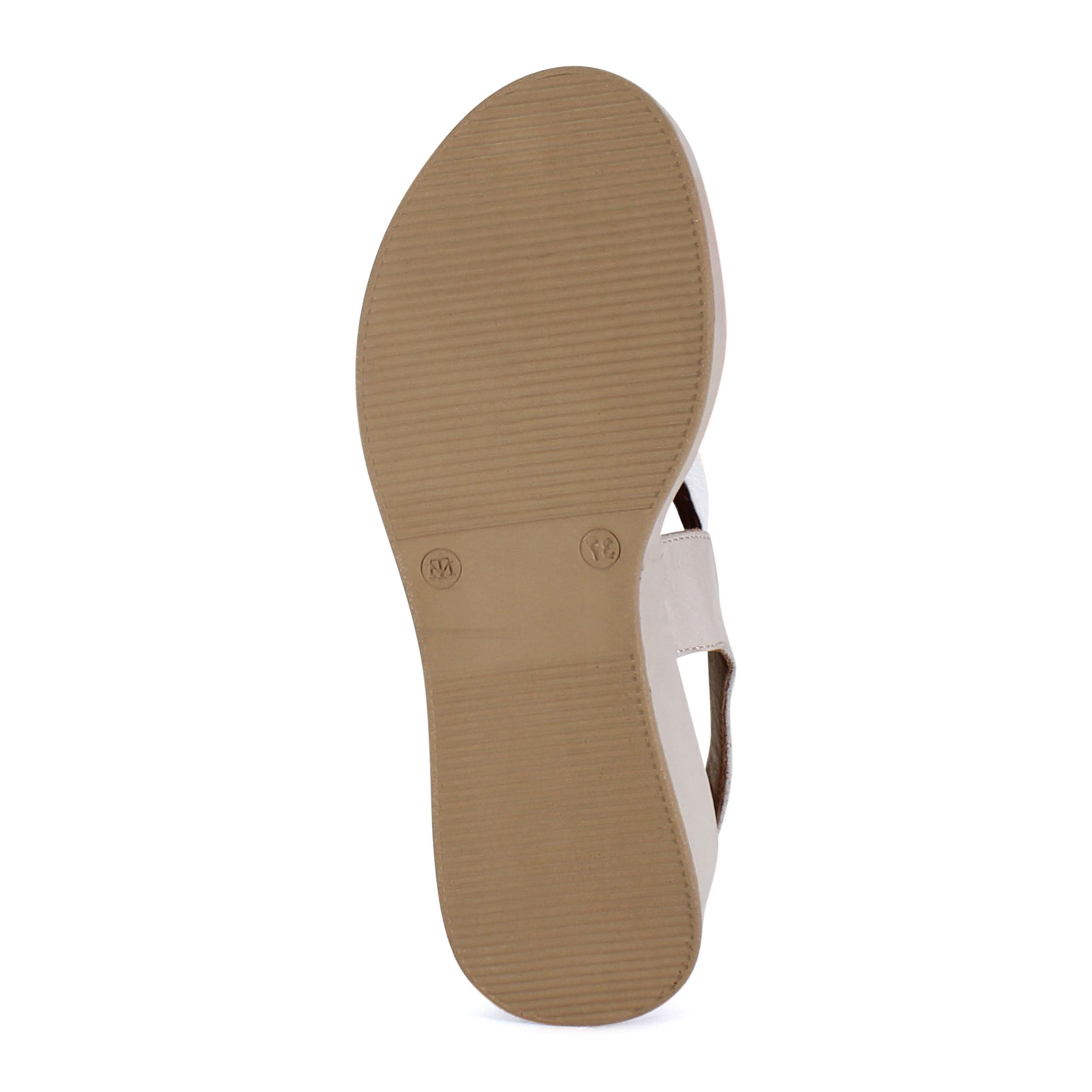 DibaTrue KALA FLOWER Leather Wedge Heel Sandal, Alternate, color, White/Silver