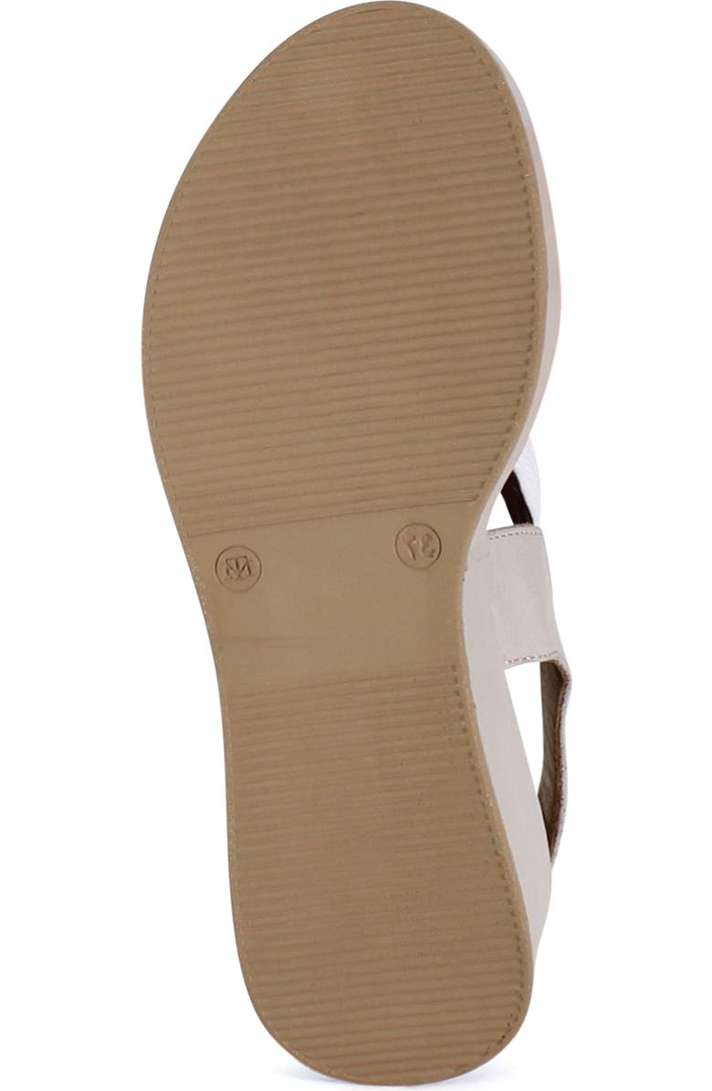 DibaTrue KALA FLOWER Leather Wedge Heel Sandal, Alternate, color, White/Silver