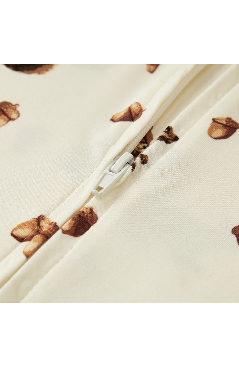 Milkbarn Luxe Stretch Zipper Pajama, Alternate, color, Chipmunk