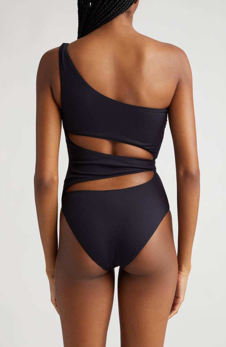 K.NGSLEY Naomi Slashed One-Piece Swimsuit, Alternate, color, 