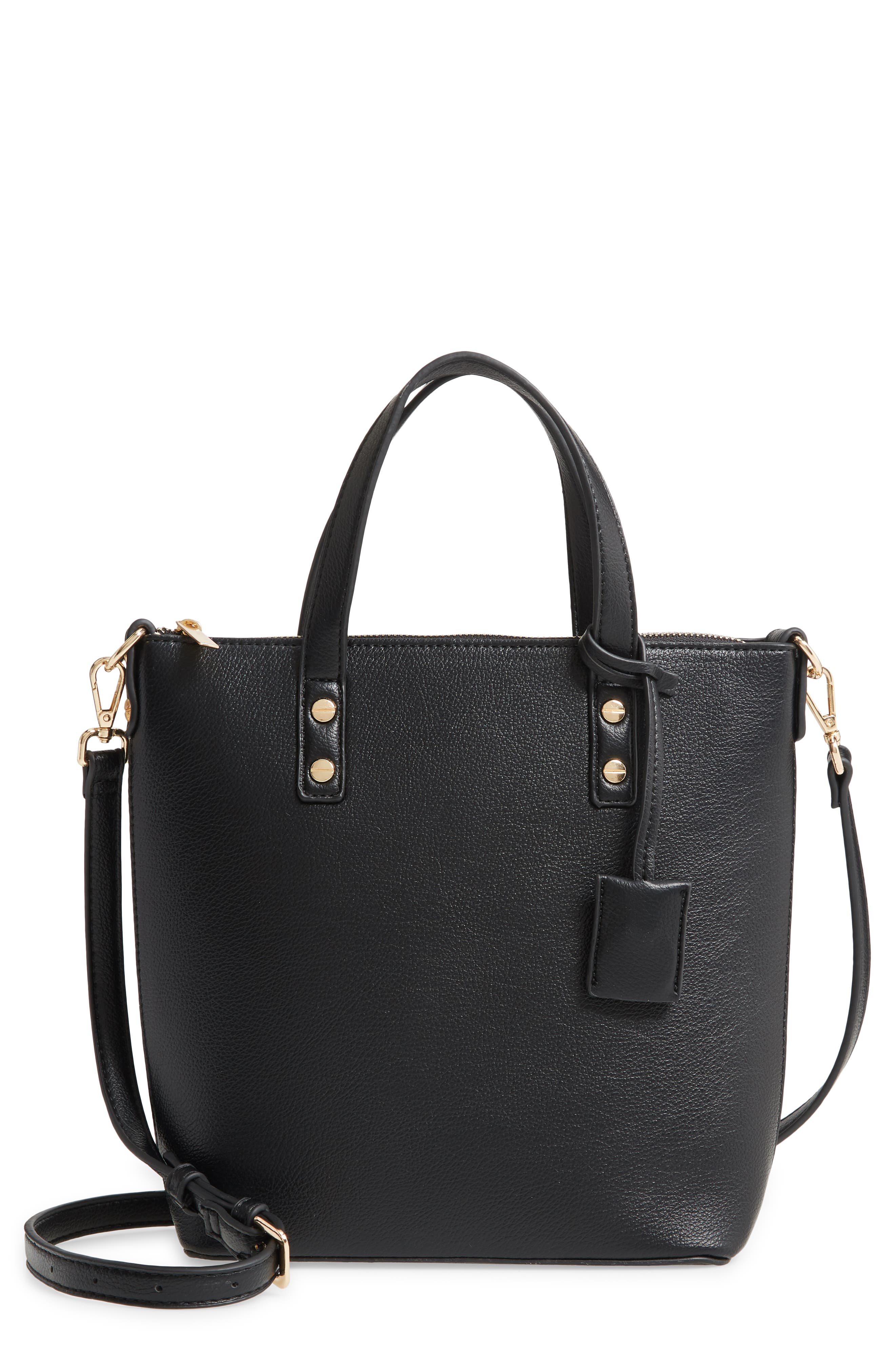 Mali + Lili Mia Mini Vegan Leather Tote, Main, color, 