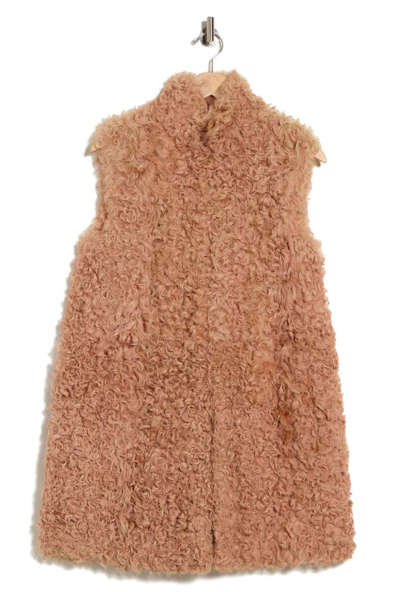 Genuine Shearling Vest, Main, color, BLUSH