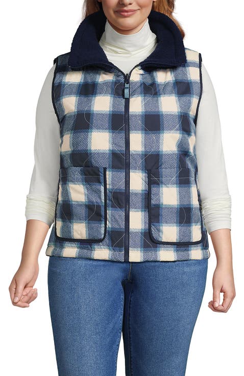 High Pile Fleece Reversible Mixed Media Vest