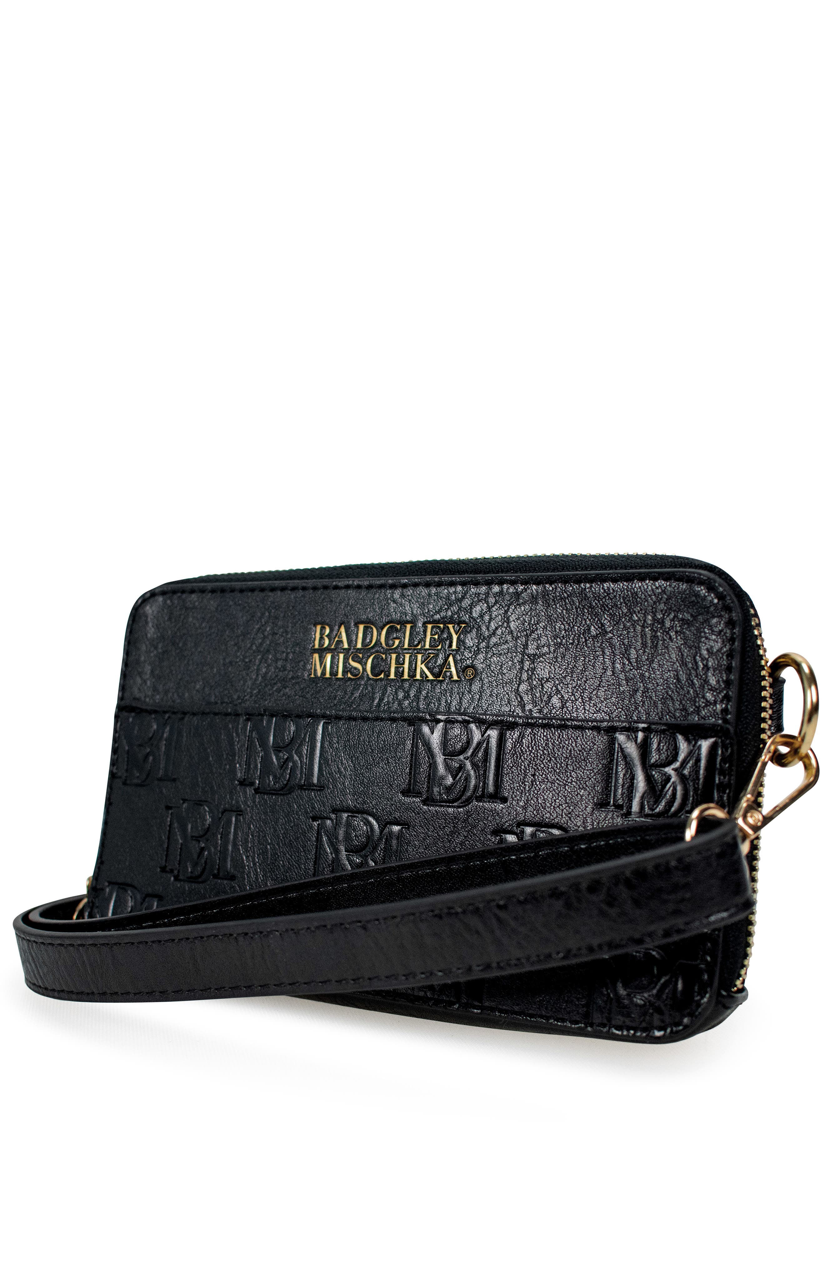 BADGLEY MISCHKA Madalyn Vegan Leather Pouch Belt Bag, Alternate, color, Black