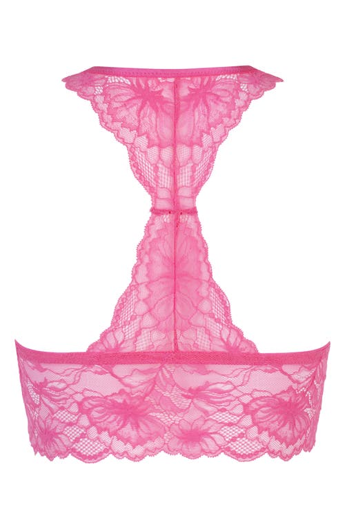 Shop Hunkemoller Hunkemöller Stormi Lace Racerback Bralette In Sangria Sunset