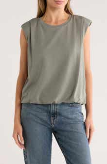 DR2 by Daniel Rainn Bubble Hem Muscle Tank