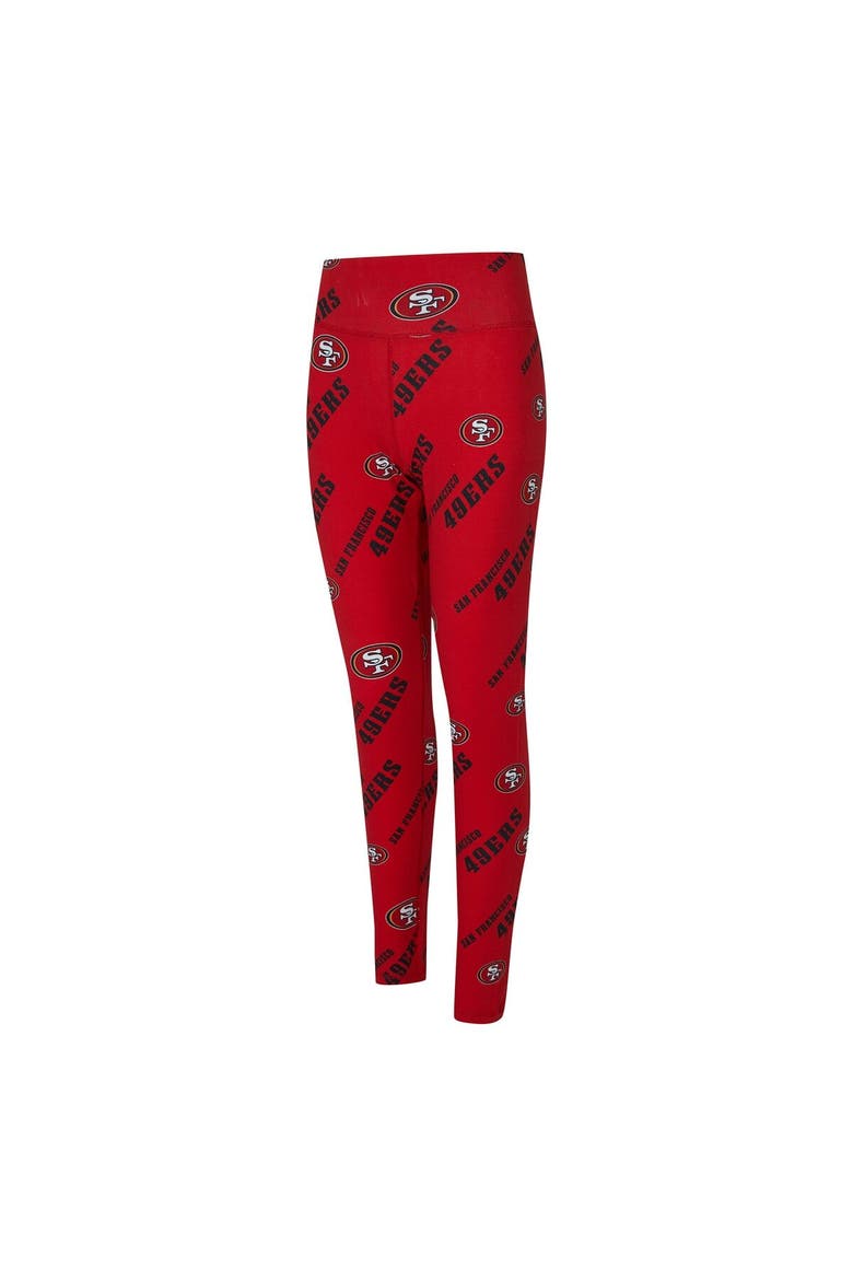 Women's Concepts Sport Scarlet San Francisco 49ers Mosaic Allover Print Leggings, Alternate, color, Scarlet
