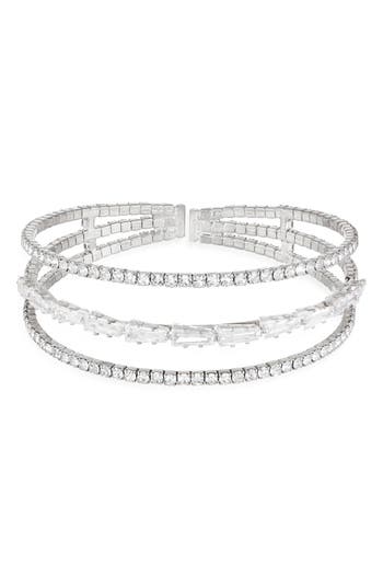 Tasha Crystal Cuff Bracelet In Metallic