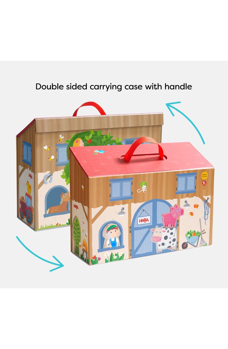 HABA Play World at The Farm Play Set - Barn and Animal Farm Toys for Toddlers 1-3, Toddler Learning Toys, Preschool Animal Figurines, Made in Germany, Alternate, color, Multi