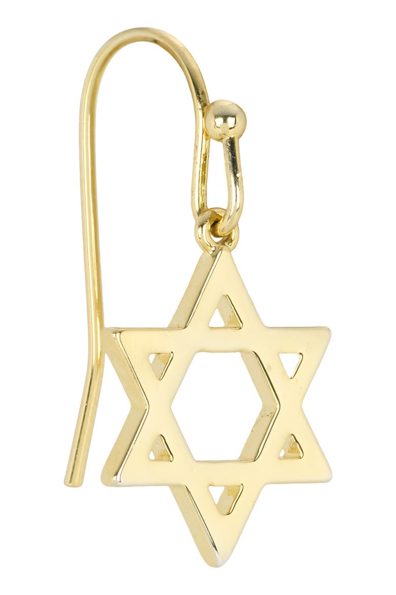 Star of David Drop Earrings, Alternate, color, GOLD