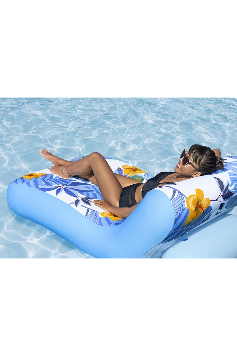 Blissful Drifter Inflatable Pool Lounge, Alternate, color, Multicolored