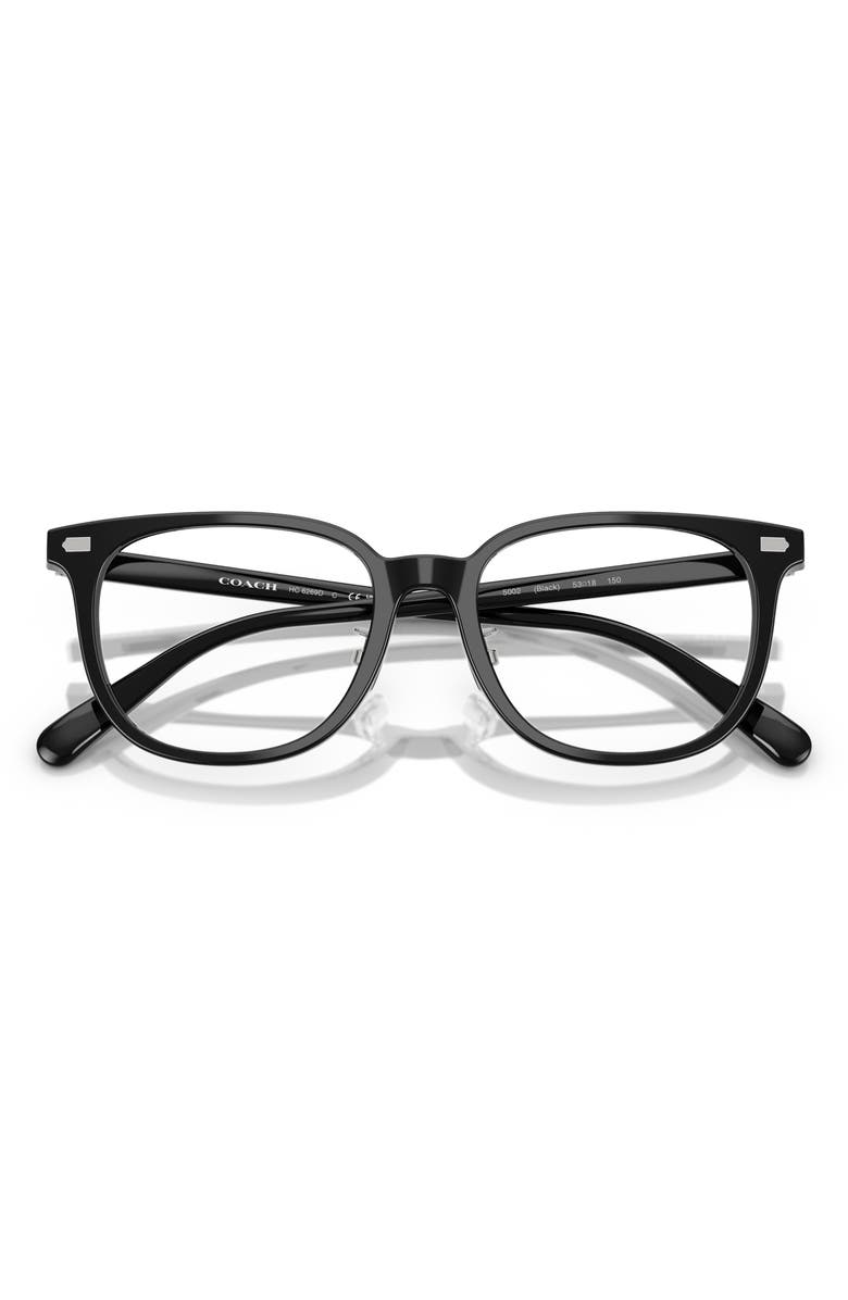 COACH 53mm Square Optical Glasses, Alternate, color, Black
