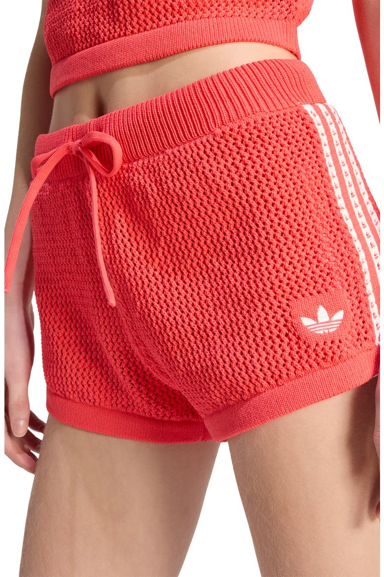 Open Knit Shorts, Alternate, color, SEMI LUCID RED