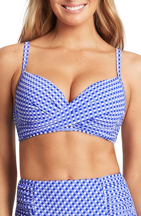 Checkmate Cross Front Molded Underwire Bikini Top