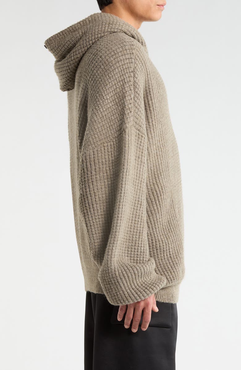 Fear of God Essentials '90s Waffle Knit Hoodie, Alternate, color, Homestead Heather