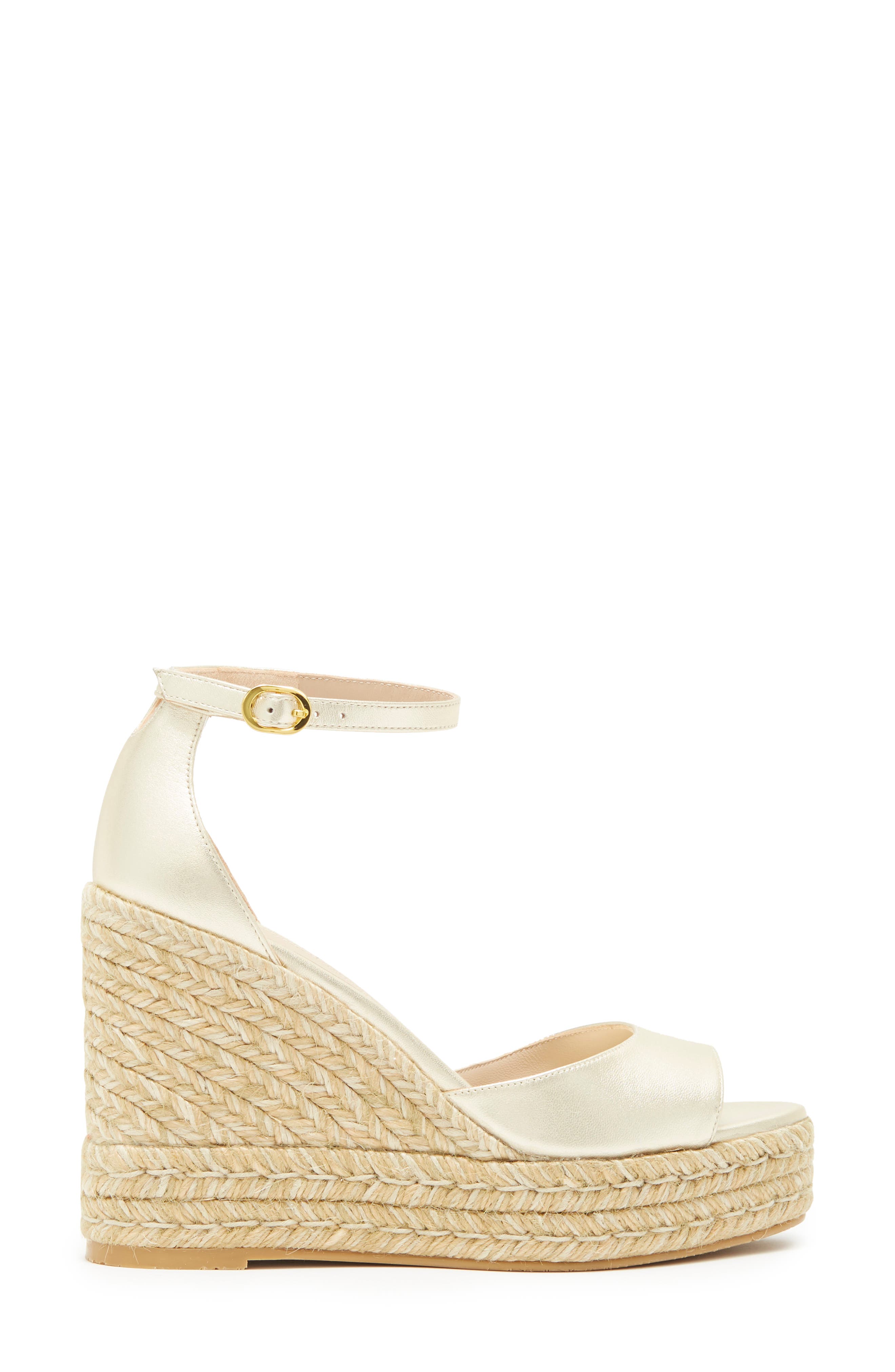 Stuart Weitzman Nudist Curve Espadrille Wedge Sandal, Alternate, color, 