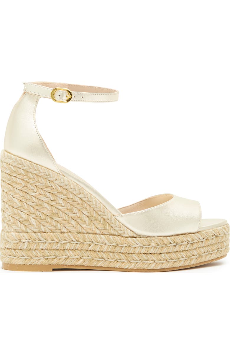 Stuart Weitzman Nudist Curve Espadrille Wedge Sandal, Alternate, color,